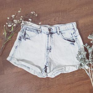 Angel Kiss Acid Wash Denim Shorts - Size 9 (US)